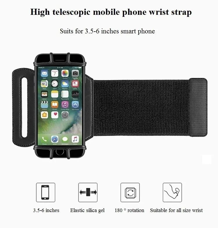 Wrist Mobile Phone Bracket 360 ° Rotation Bracket Wrist Strap Outdoor Sports Cycling Mobile Phone Arm Strap