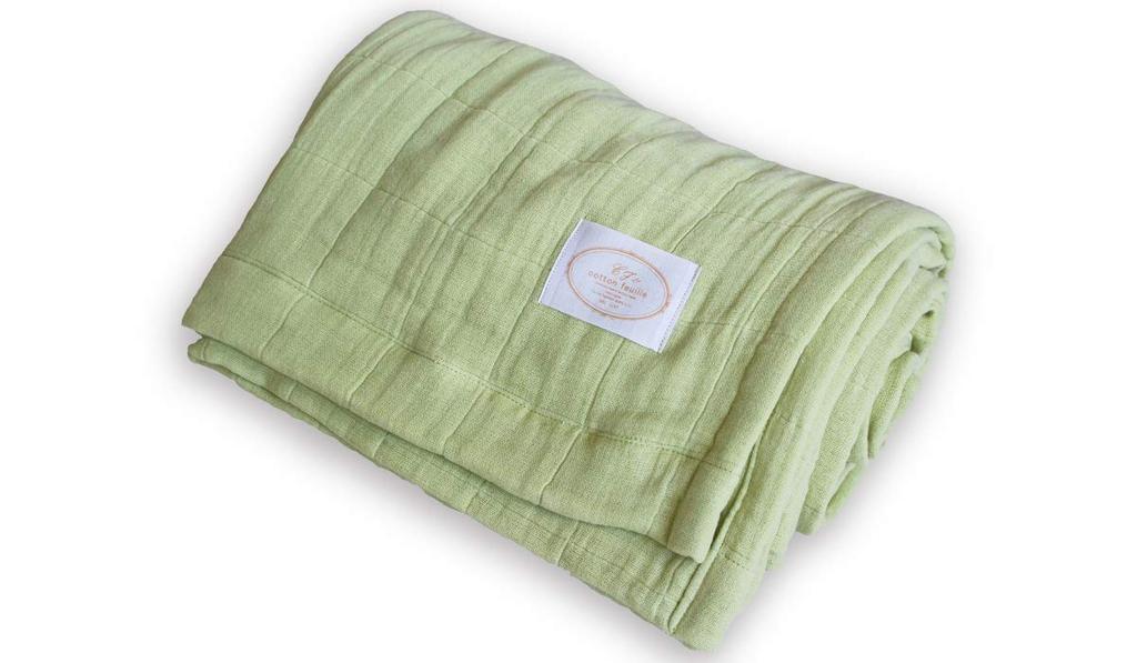 Cotton Feuille Gauze Soft and Voluminous Gauze for Made In Japan with the Quality You Expect from a Master [9-ply Blanket] Year-round Comfort. Weaver.