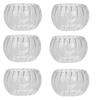 2/6Pcs 50ml Transparent Striped Glass Pumpkin Shape Tea Cup Heat-Resistant Oatmeal Milk Coffee Cup Household Tea Mug Drinkware