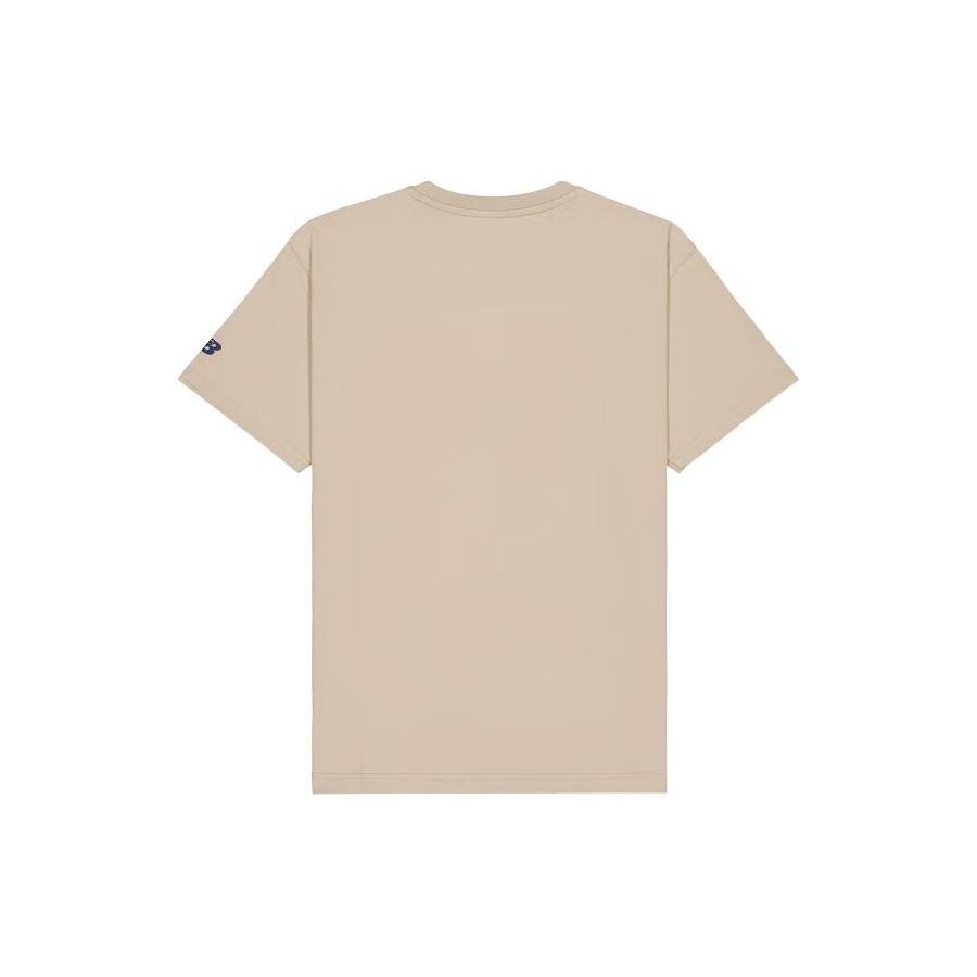 New Balance Small NBSC Graphic T-Shirt Asia Sizing 'Beige Navy' Men's AMT42331-SOT