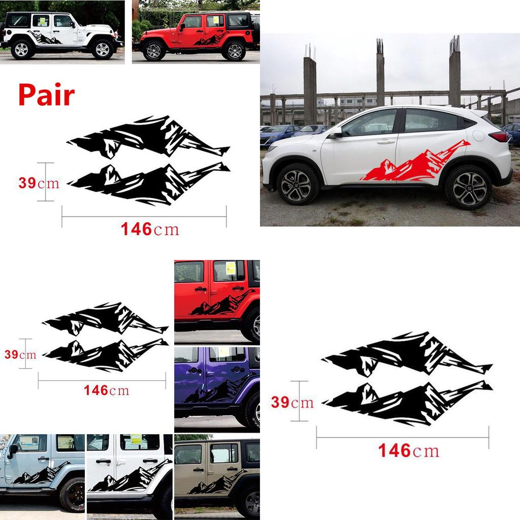 Snow Car Sticker Mountain Graphics Car Door Decals Outdoor Stickers For Suv