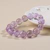 Lavender Amethyst Round Bead Bracelet - Natural Ice Fairy Design