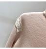 2025 Autumn Women's Apricot Lace Patchwork Knitted Sweater