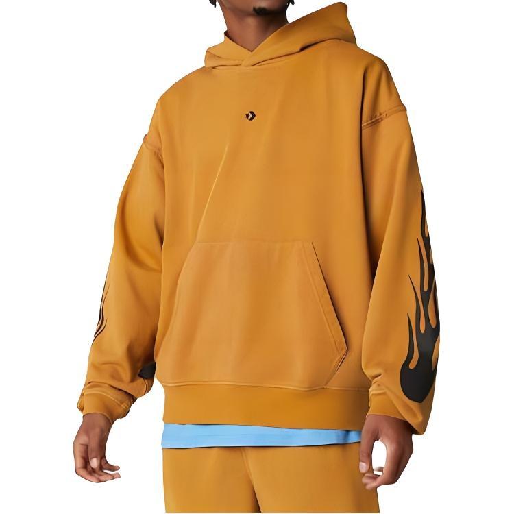 Converse Court-Ready Cloud Washed Graphic Hoodie Asia Sizing 'Wheat' Men's 10021990-A03