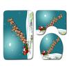 Christmas Bathroom Floor Mat Toilet Three-Piece Set