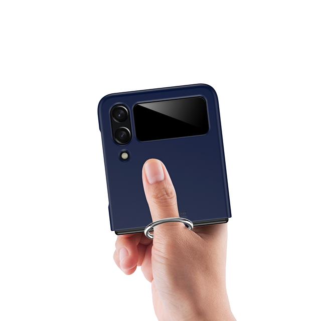 

Защита от падения, модный портативный чехол-держатель с кольцом для Samsung Galaxy Z Flip4 Flip 4 Flip3 Flip 3 5g, тонкий легкий чехол for Samsung Z Flip 4 темно-синий