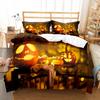 Pumpkin Lantern Duvet Cover Set Polyester Comforter Cover King Queen Full Twin Size Bedding Set With Pillowcase Halloween Gift