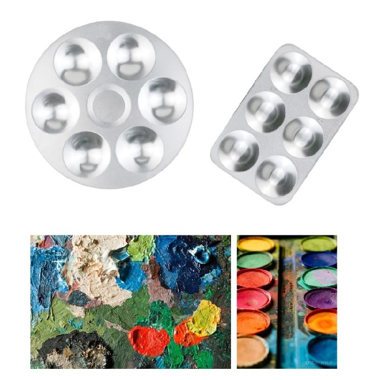Metall-Farbpaletten für Aquarell- und Ölmalerei, DIY-Basteln, 6/10/12 Näpfe