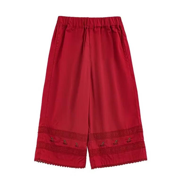 Girl s French Pastoral Sleeveless Doll Top & Cropped Pants Set