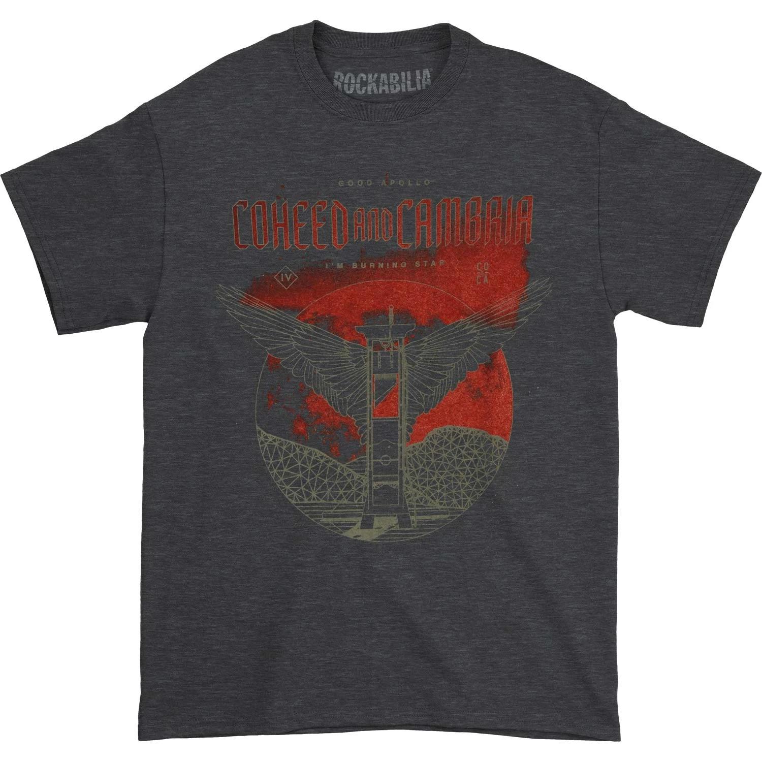 Men s Coheed And Cambria Death Moon Tee T-shirt Small Heather Graphite XXXXL