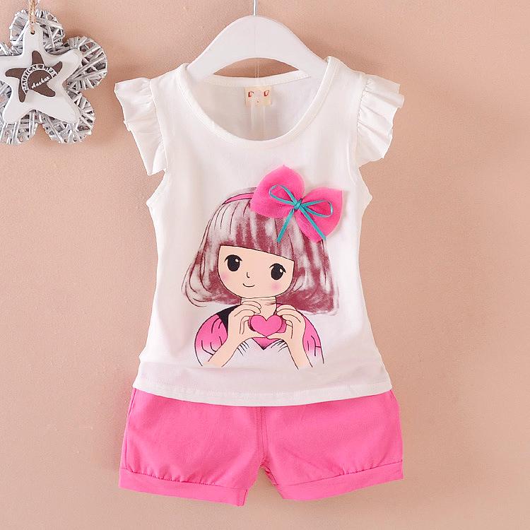 Korean-Style Summer Floral Vest & Shorts Set for Girls (0-4 Years)