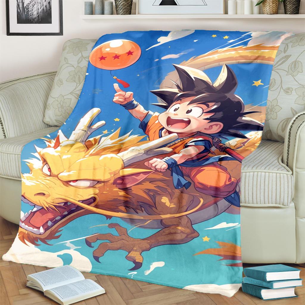 Dragon Ball! Blanket Soft Warm Flannel Print for Bedrooms, Sofas, Beds, Chairs, Picnics, Travel