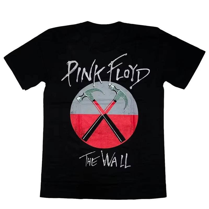

2026 Лето Горячая Распродажа Футболка с Принтом Pink Floyd Мужская Женская Хлопок Хип-Хоп Футболка с Коротким Рукавом Уличная Одежда Топы Футболка S разноцветный