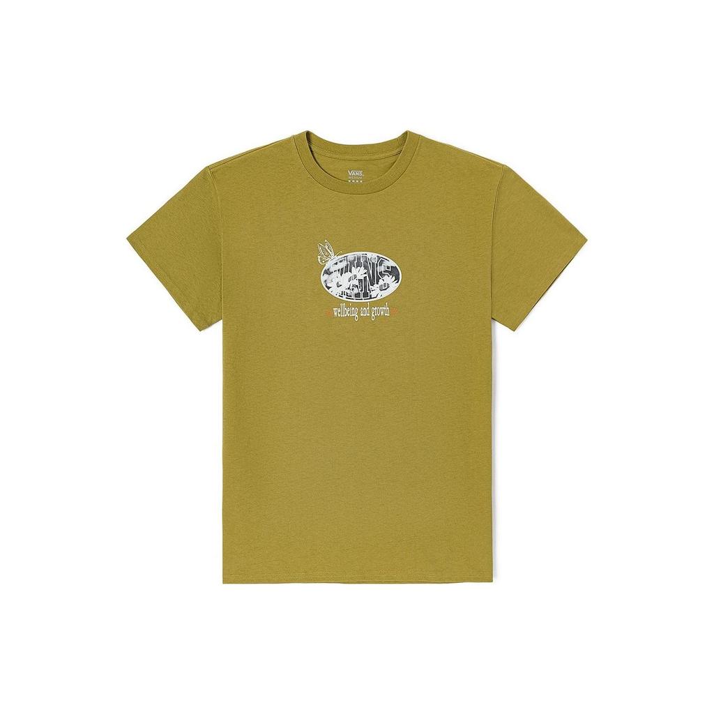 Vans Daisy Print Round Neck Short Sleeve T-Shirt Women Tops Green VN00090QTD8