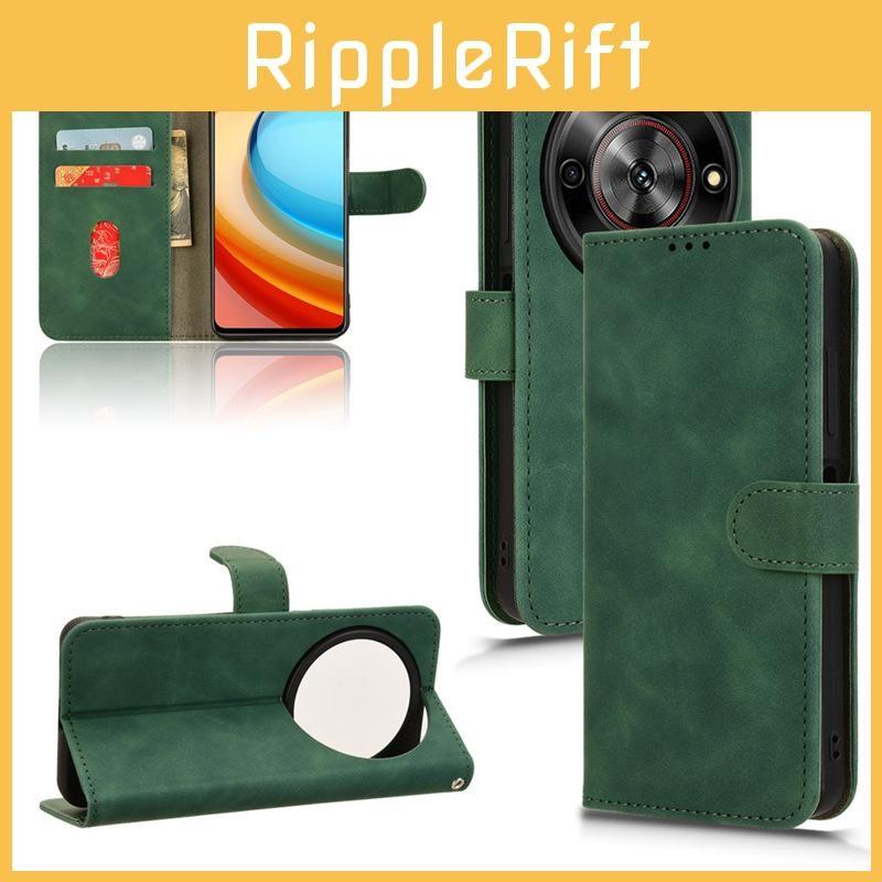 Color Leather Solid Flip Mobile Phone Case With Card Slots For Zte Blade A75 5g