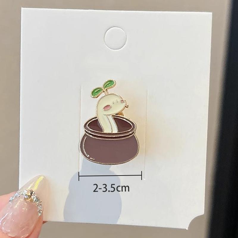 Year Cute Snake Brooch Metal Badge Cartoon Brooch Bags Clothing Accessories