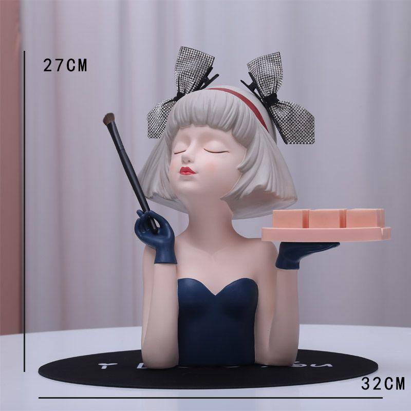 Creative Modern Girl Resin Ornaments Healing Department Porch Sculpture Decoration Home Bedroom Dressing Table Figurines Crafts