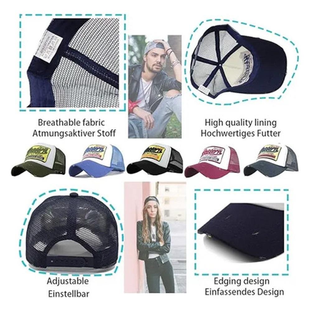 Baseball Cap Mesh Vintage Golf Hat Beach Cotton Adjustable