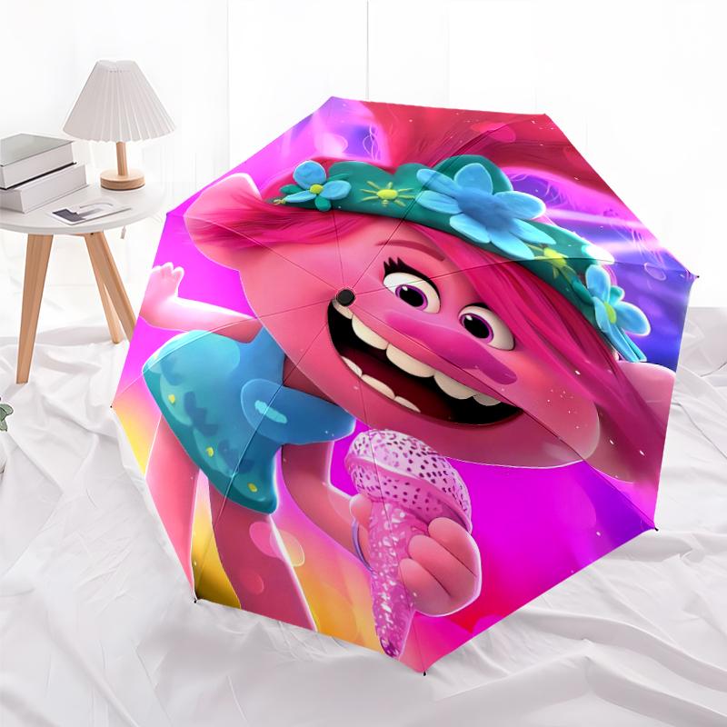 1pc Trolls Umbrella, Sun Protection, And UV Shielding. It Has Eight Sturdy Ribs for Outdoor Use And Perfect Gift
