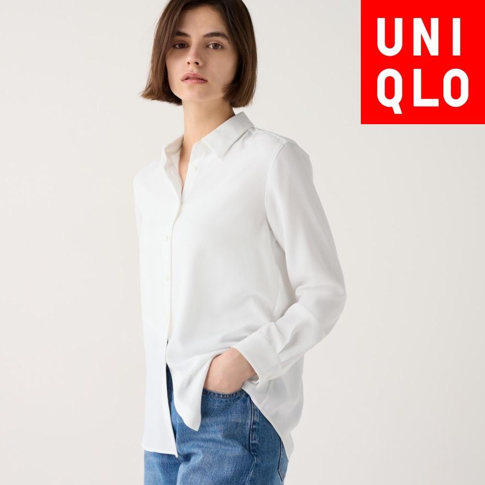 

Блузка UNIQLO из искусственного шелка 58 DARK GREEN/WOMEN L