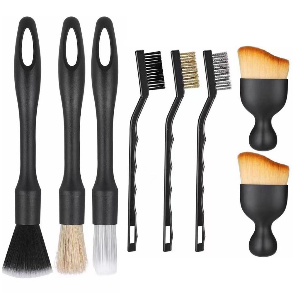 3/4/5/8pcs Vent Clean Car Cleaning Brush Artificial Bristles Bristle Brush  Dashboard