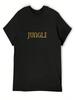 Dschungel Gold Logo T-Shirt Hemden Grafik Sommerhemd Benutzerdefiniertes Hemd Eng anliegende T-Shirts Für unisex