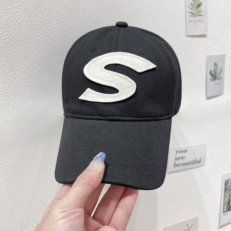 Șapcă de baseball clasică pentru femei, design gotic cu litera S cu broderie, șapcă ușoară și respirabilă în aer liber