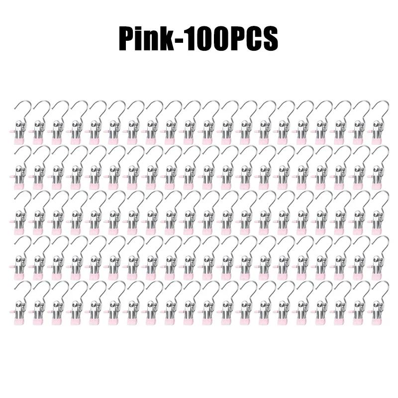 10-100 buc Cârlige de rufe din oțel inoxidabil, clești pentru rufe, cârlig portabil pentru agățat haine, clip pentru haine, organizator de haine pentru garderobă, umeraș
