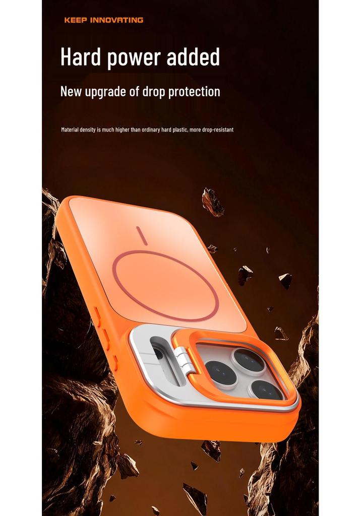 Magnetic Matte Lens Holder for iPhone 17 Pro Max - Drop-proof Apple Protective Case (Compatible with iPhone 15 & 16)