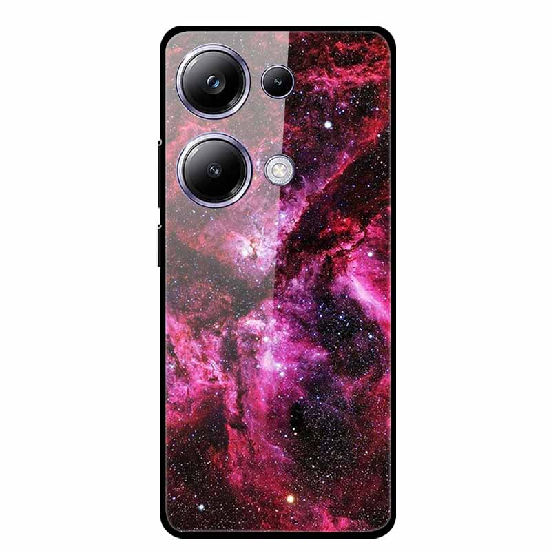 Glass Back Cover For Xiaomi Redmi Note 13 Note13 Pro Case Soft Bumper Hard Tempered Glass Case For Redmi Note 13 Pro Phone Case