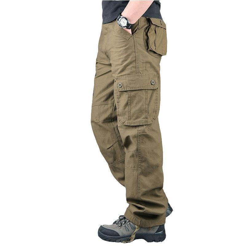 Herren Latzhosen Outdoor Gerade Mehrfach-Taschen Cargo Hose Freizeit Verschleißfest Mehrfach-Taschen Militärische Taktische Hose