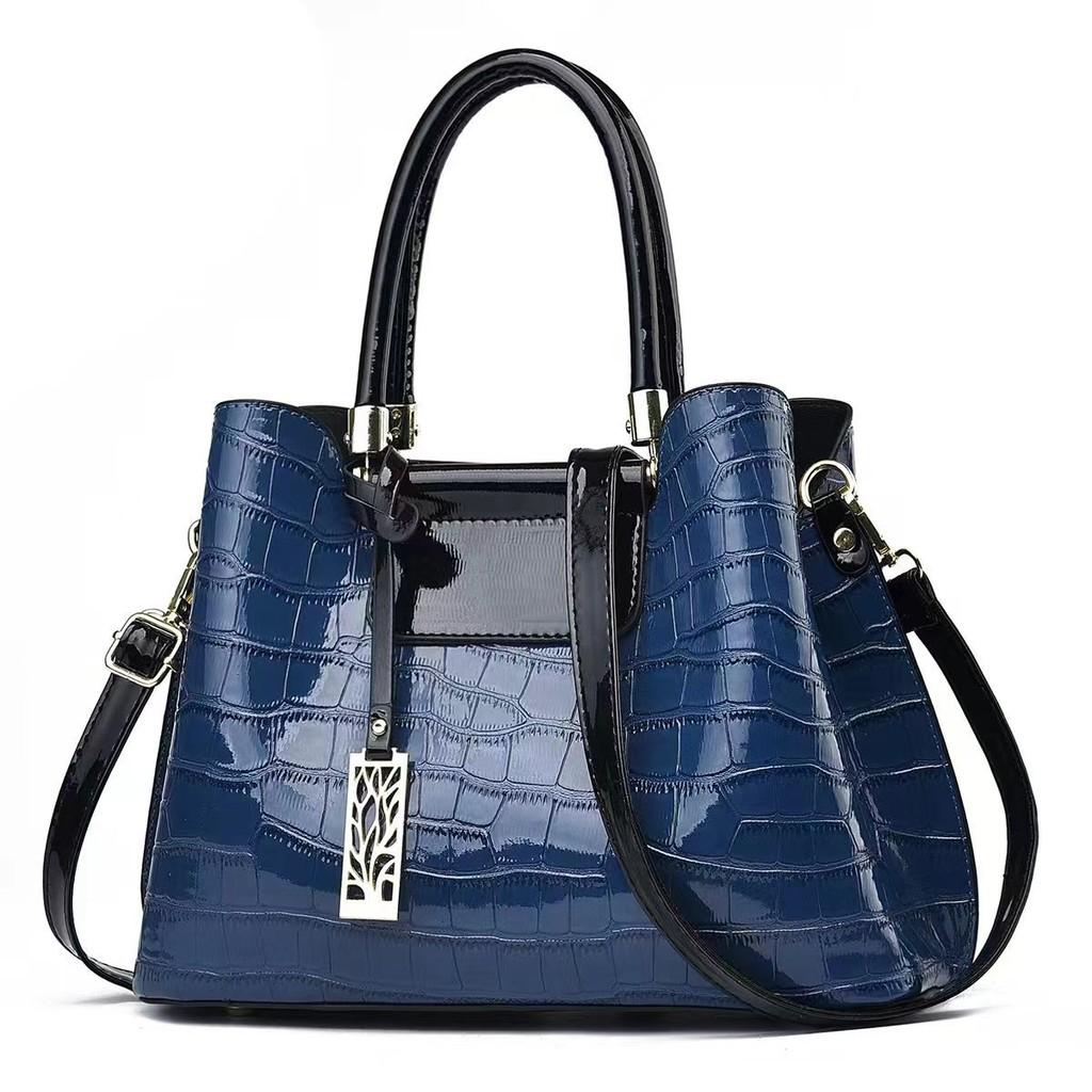 

Stylish Black Casual Shoulder Crossbody Bag Practical For Women With Large Capacity синій