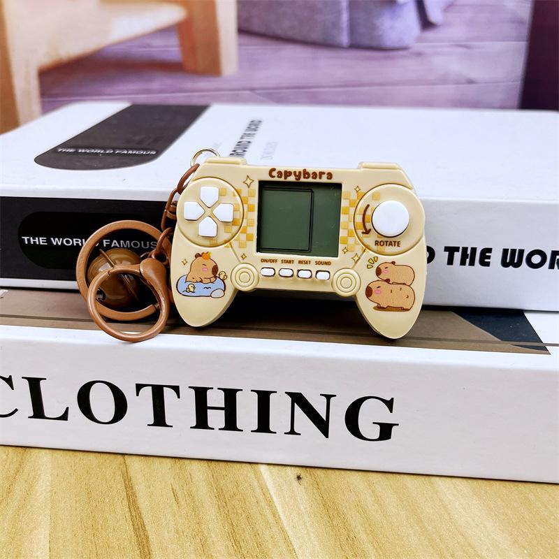 Exquisite Capybara Keychain Funny Creative Children Game Console Schoolbag Pendant Backpack Decoration Accessories Gifts