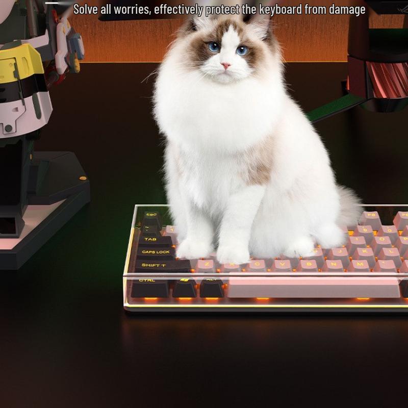 Transparente Acryl-Staubschutzhaube für 87/104-Tasten mechanische Tastaturen & Laptops