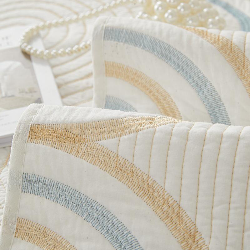 Sofa Cushion Cotton, Universal for All Seasons, Non-slip Pure Cotton Fabric, Colorful Embroidered Seat Cushion, Simple Modern Sofa Cover Cover