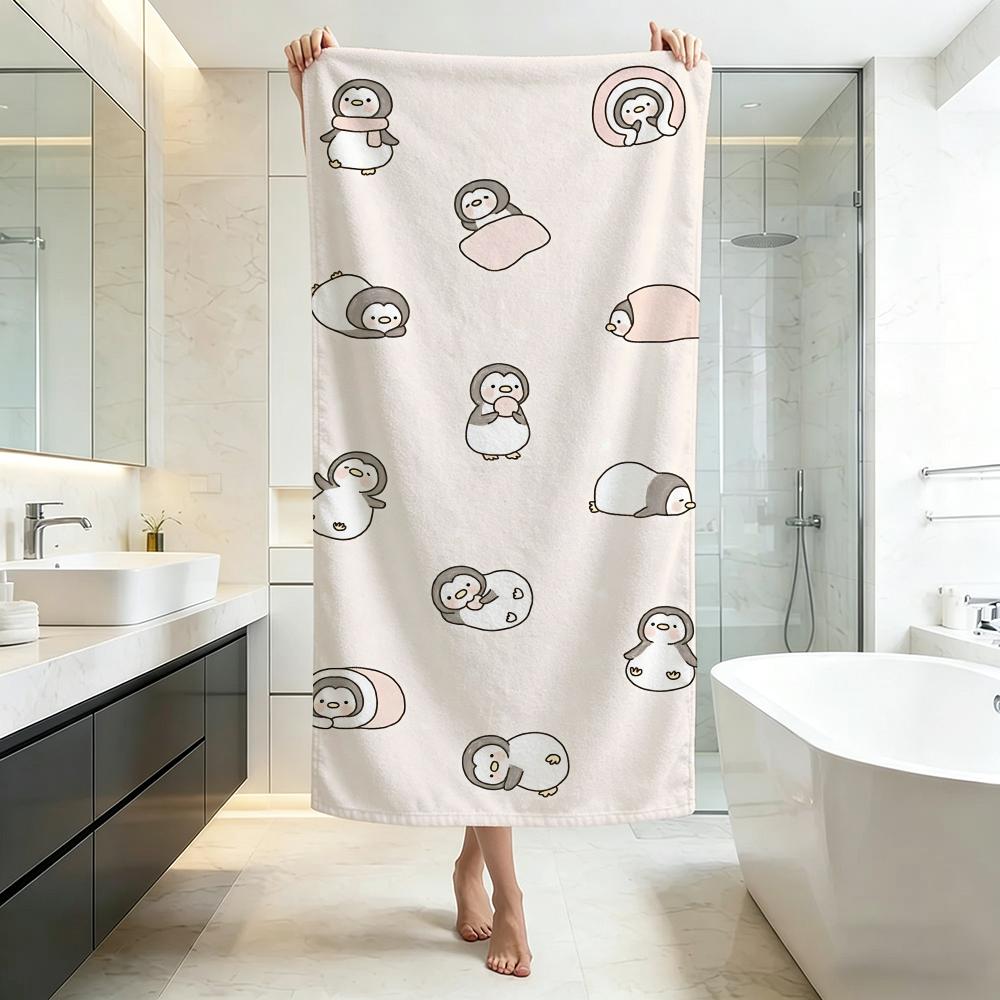 Cute-niwazekisho PenguinS Towel Five-Star Hotel Quality Eco-Friendly Ultra Soft Thick Towels & Beach Towels