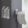 Punch-Free Socks Drying Rack Plastic Towel Hung Hook Clothes Drying Sock Rack  Bathroom