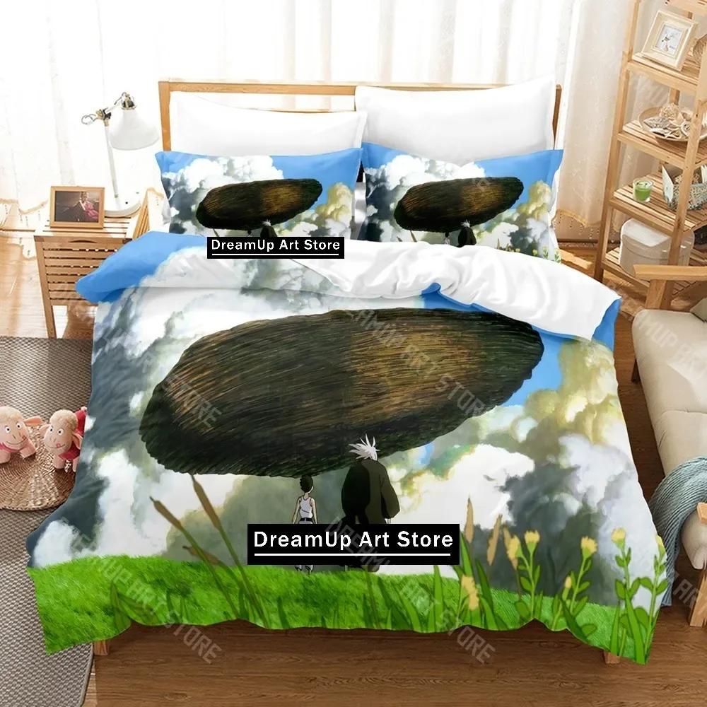 3D-tryck Pojken och hägern Sängkläder Set Enkelt Twin Fullt Queen King Size Sängset Vuxen Barn Sovrum Täcke Set Anime Säng