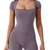 Wiosna i lato z krótkim rękawem, jednoczęściowy strój do jogi, sportowy kombinezon, bielizna modelująca talię