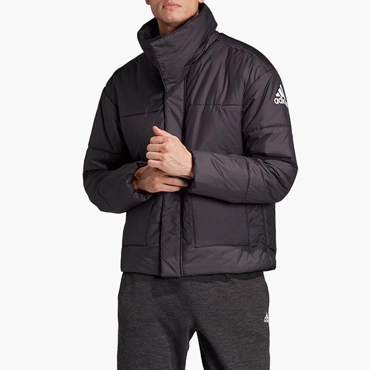 Adidas Loose Fit Large Pocket Long Sleeve Cotton Jacket Men Outerwear Black DZ1433