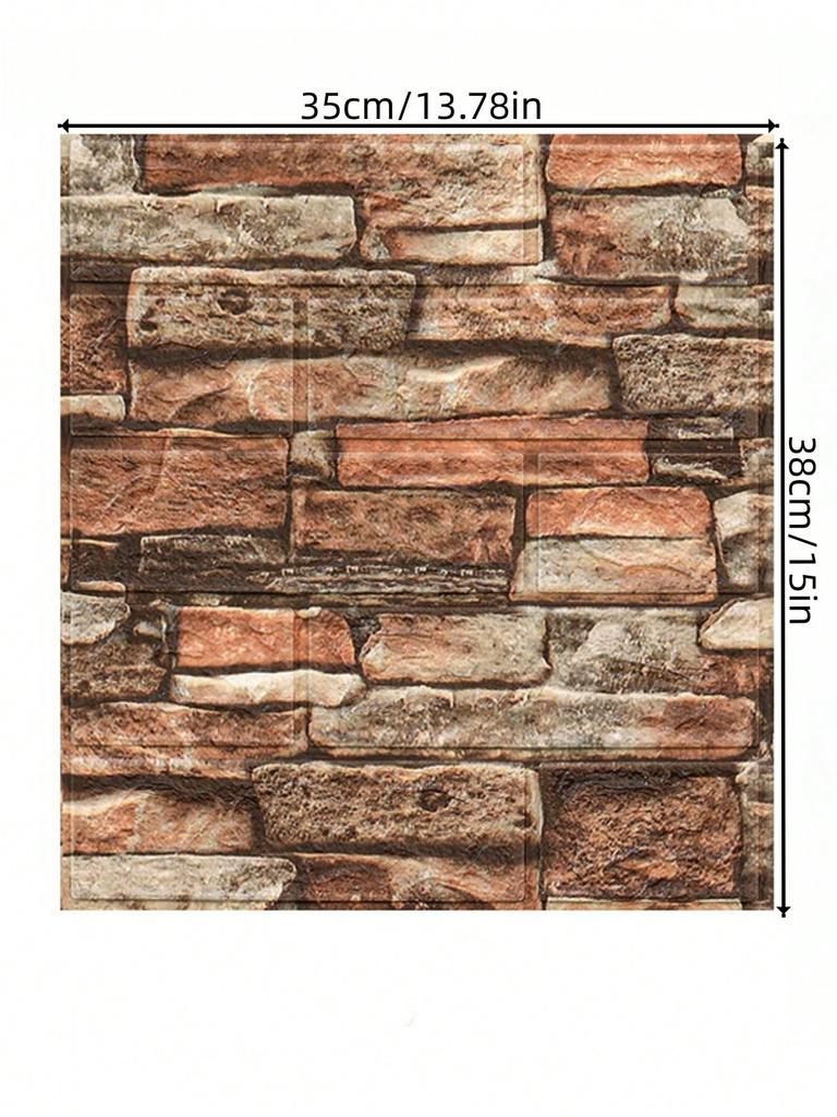Home decoration supplies Wall decoration peel wallpaper brick detachable wallpaper peel paste self-adhesive 5 sheets 1 set