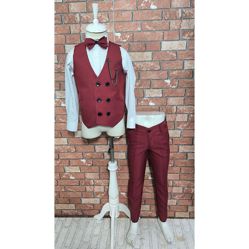 Children's Vest Suit With Shirt Set 0-1 Years - 14 Years Black