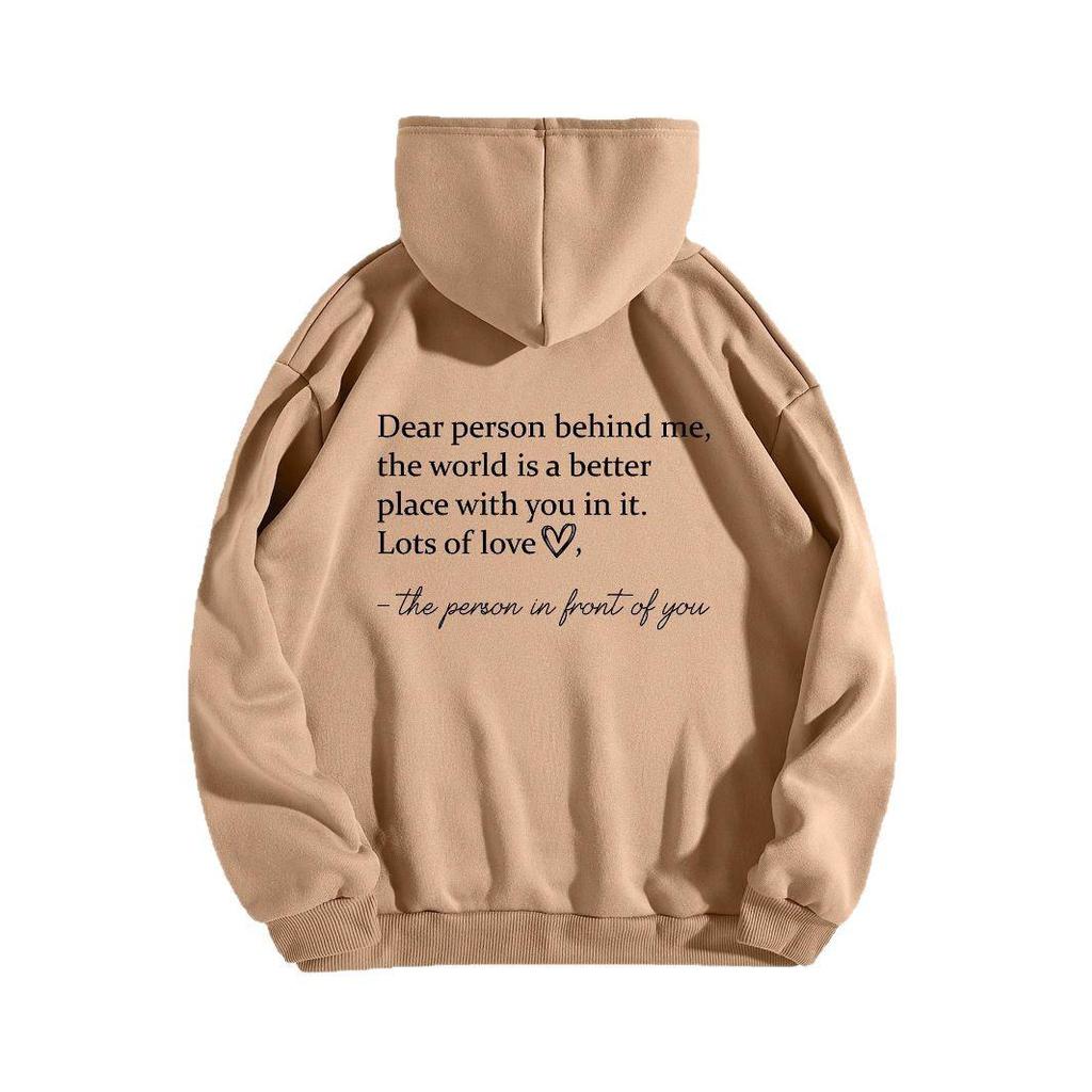 Plus Size XS-5XL European & American Drop Shoulder Hooded Sweatshirt