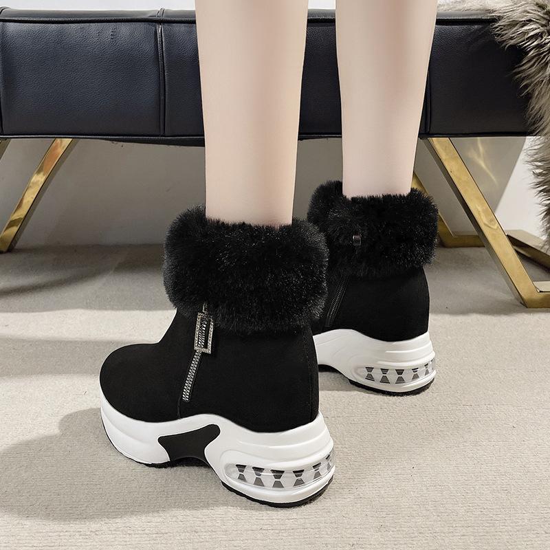 Snow Boots Women's Winter Short Tube  Keep Warm and Increase Height Cotton Boots