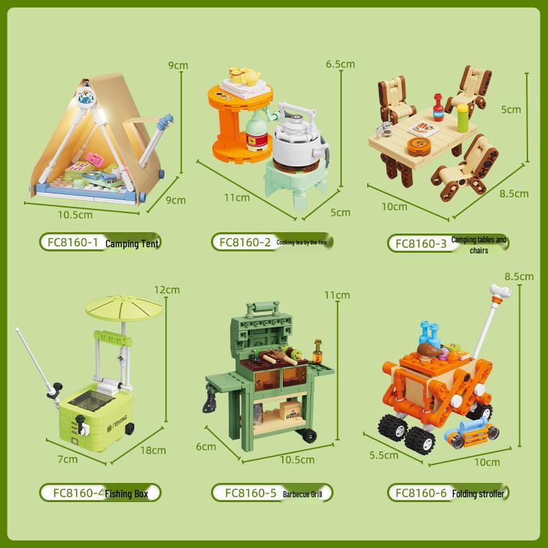 Fang Cheng Educational Mini Camping Tent Building Blocks for Kids