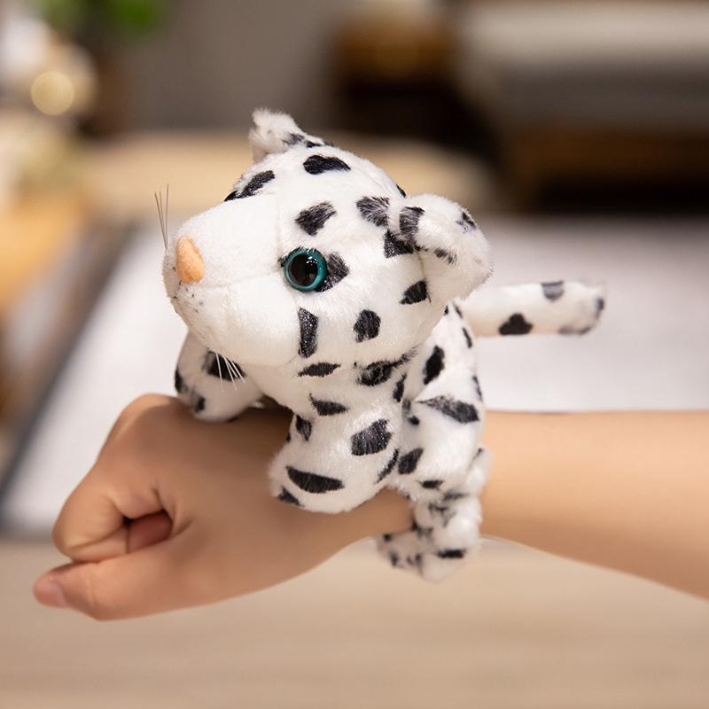 Stofftier Panda Giraffe Leopard Tiger Elefant Klatscharmband für Kinder Handring Armband Weiches Plüsch-Handgelenk Kreatives Spielzeug Geschenk