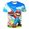 2025 MINISO Summer T-shirt  Super Mario Bros T-shirt Kids Harajuku Fashion Casual T-Shirt Boy Girls Polyester Boys Girls Short Sleeve