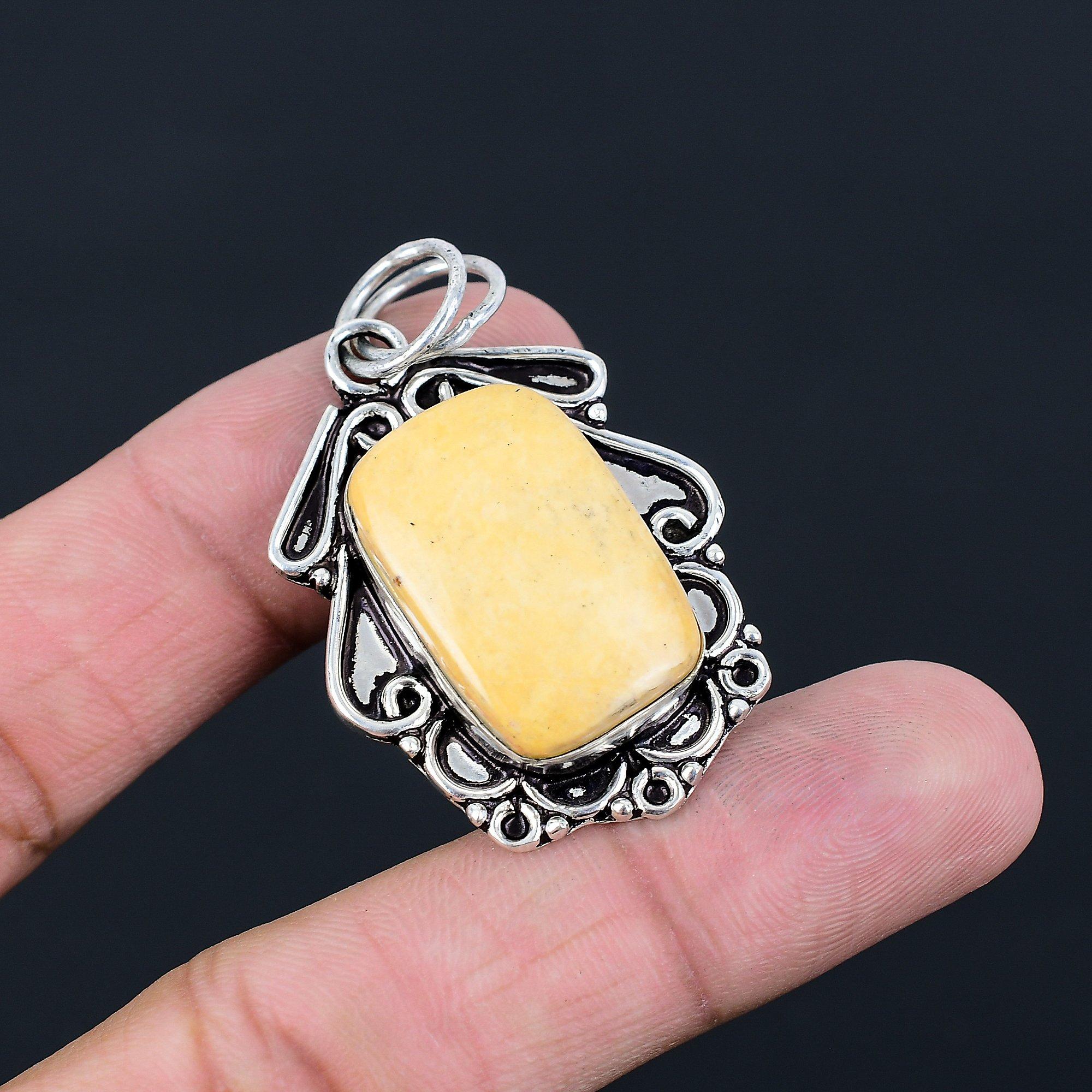 Mookaite Gemstone Trendy Bezel Birthday Handmade Wedding Pendant Sterling Silver