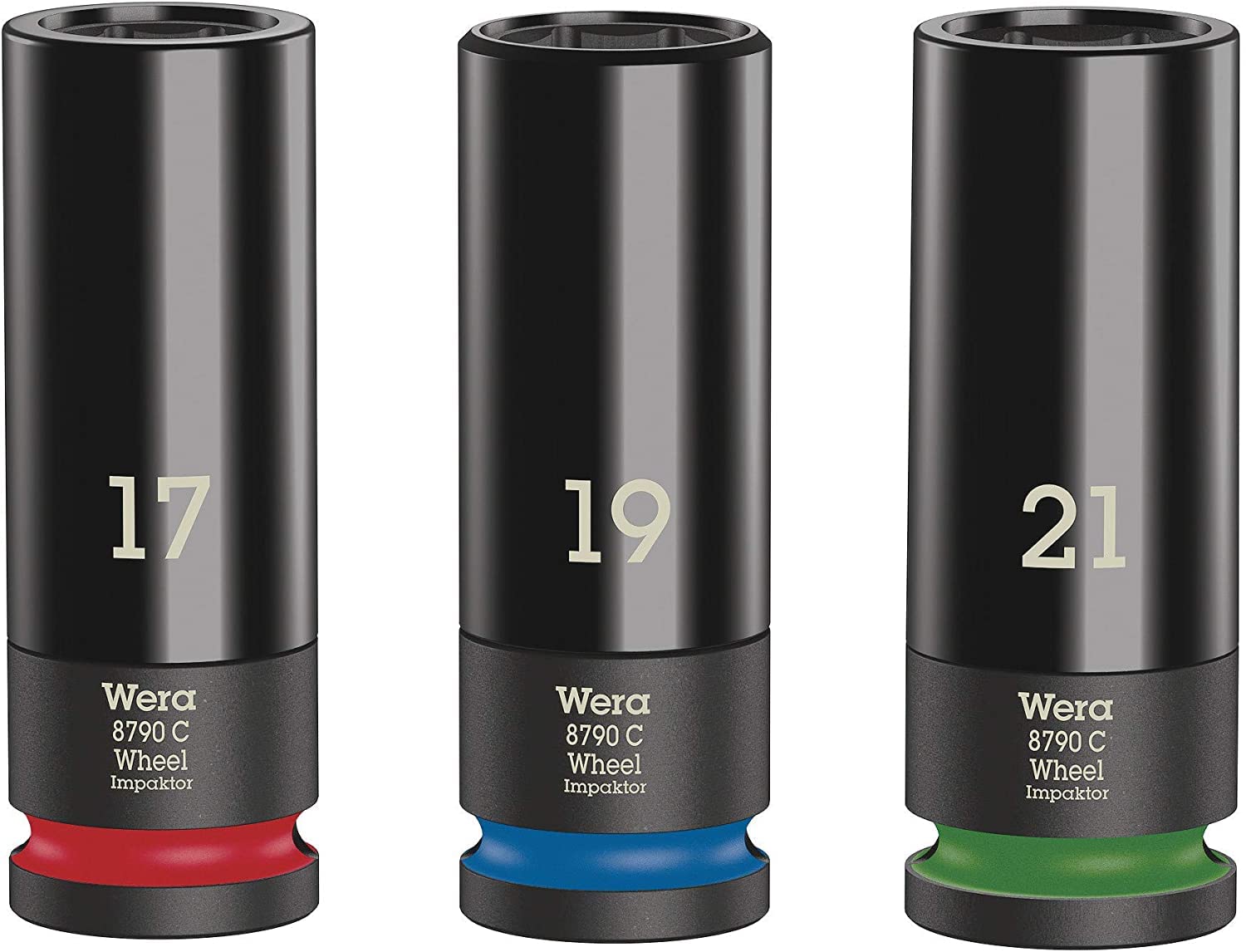 

Набор ударных головок WERA Drive из 3 предметов HEX для колесных гаек 004595 1/2SQ 17.18.19 мм