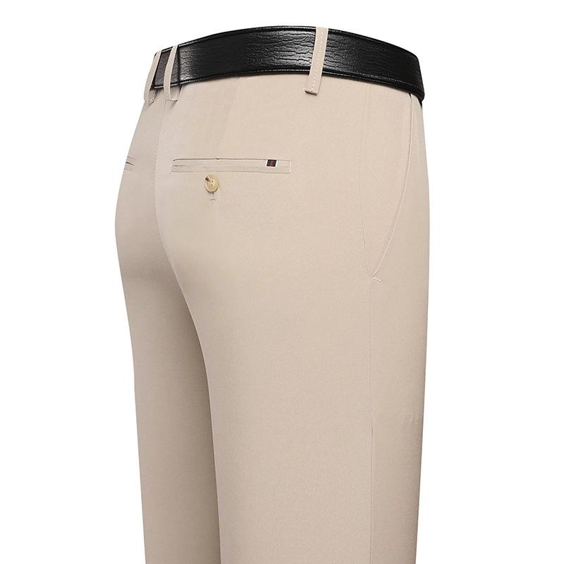 

Уютные повседневные брюки мужские в классическом стиле новые деловые эластичные хлопковые прямые брюки 38 бежевый
